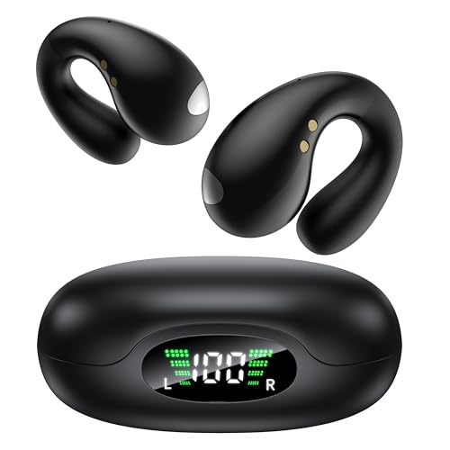 Sports Cuffie Bluetooth 6.1 Wireless Auricolari Clip Orecchio IPX7