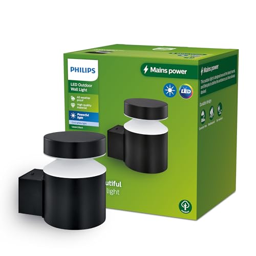 Philips LED Laven Lampada da Parete per Esterni 6W IP44 Nero
