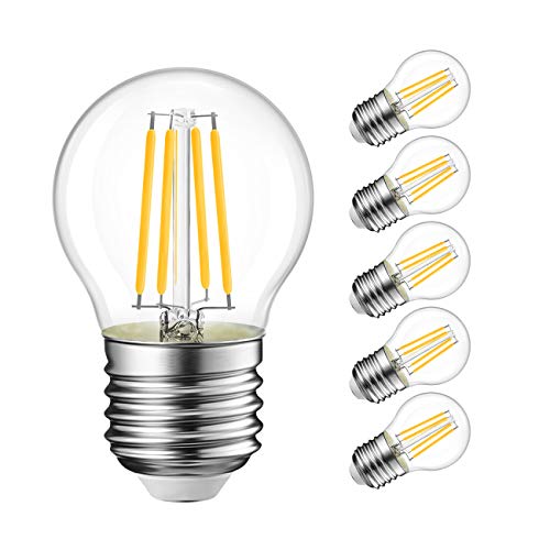 LVWIT Lampadina LED E27 4W Luce Calda 2700K, Pacco da 6