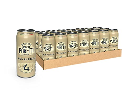 Birra Angelo Poretti 4 Luppoli Premium Lager Non Filtrata, Cassa 24x50cl