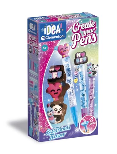 Clementoni Idea Create Your Pens Best Friends Forever Kit Creativo per Bambini