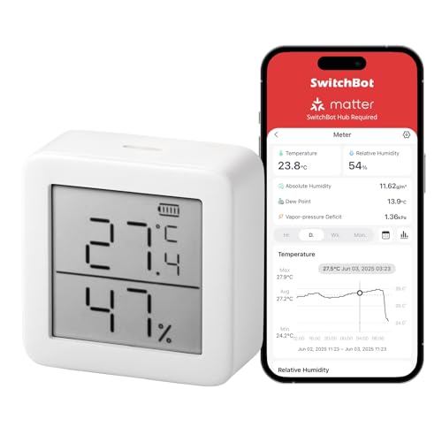 SwitchBot Termometro Igrometro Bluetooth con Sensore Svizzero