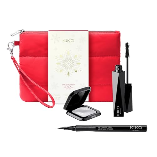 KIKO Milano Snow-Kissed Holiday Jingle Trio Eyes Gift Set: Mascara, Eyeliner e Ombretto Metallico