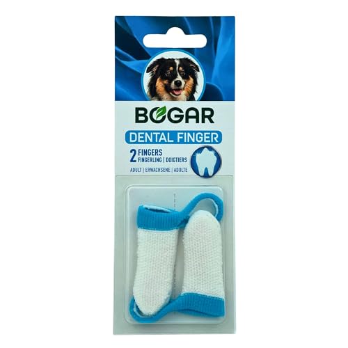 Bogar Bogadent Strumento Antiplacca a Forma di Dito per Cani, Confezione da 2