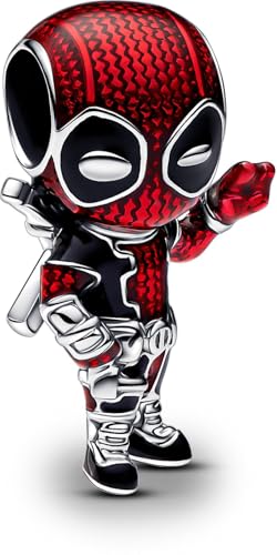 PANDORA Ciondolo Deadpool Marvel argento 9 smalto rosso nero