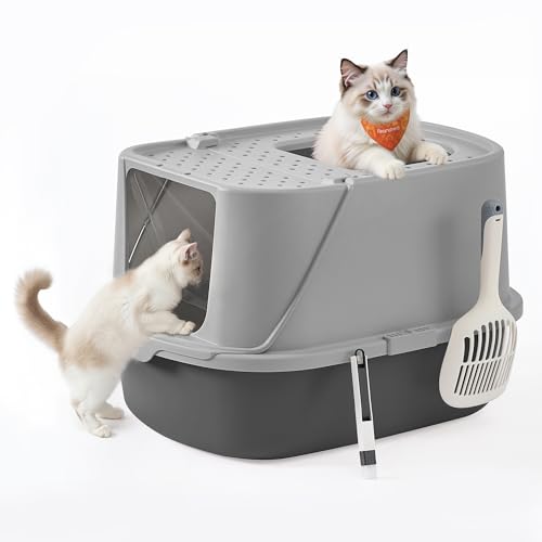 Feandrea Lettiera per Gatti XXL, Toilette per Gatti fino a 15 kg, con Coperchio e Paletta
