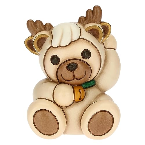 THUN, Teddy Vestito da Renna in Ceramica Decorata a Mano, Versione