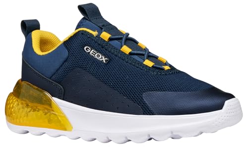 Geox J Activart IlLUMINUS Sneaker Navy/Yellow