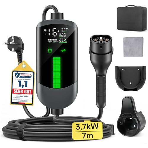 Wallbox Carichino Auto Elettrica 3,7kW Portatile