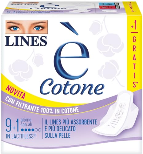 LINES È Cotone Giorno con Ali, 10 pezzi