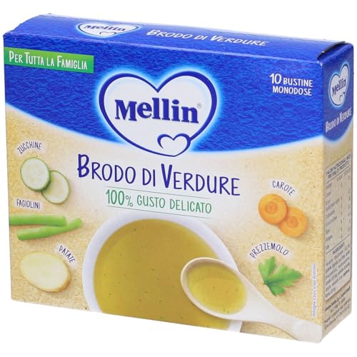 Mellin Brodo di Verdure 10 Bustine Monodose
