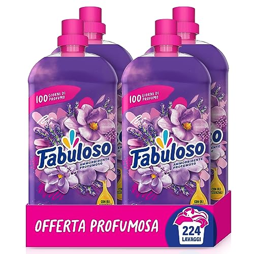 Fabuloso Ammorbidente Concentrato Profumato Magnolia & Lavanda 4x1,25L