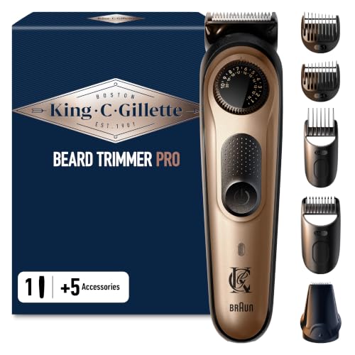 King C. Gillette Rasoio Elettrico Barba Pro, Regolabarba Uomo