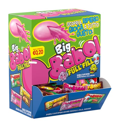 Big Babol Full Fill, Chewing Gum Morbido, Confezione 200 pezzi