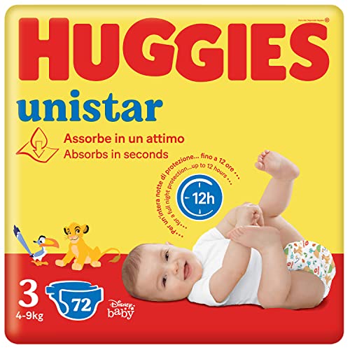 Huggies Unistar, Pannolini Taglia