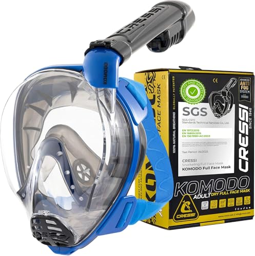 CRESSI Komodo Maschera Integrale Dry Snorkeling Visione 180°