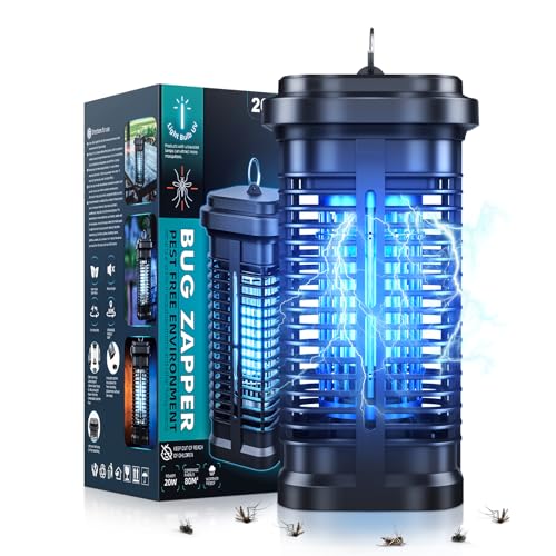 Lampada Antizanzare Elettrica 20W UV, Impermeabile IPX4 con Spazzola