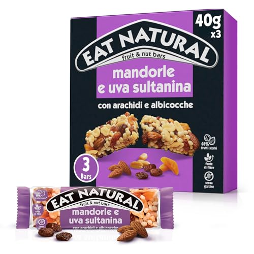 Eat Natural Barrette Uva Sultanina e Mandorle 3 x 40g
