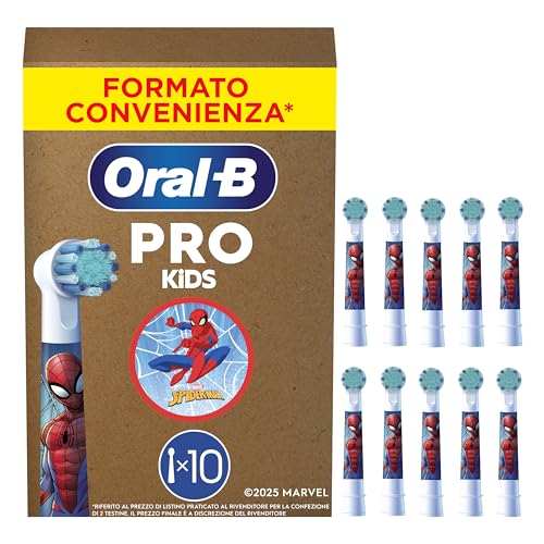 Oral-B Testine di Ricambio Kids 3+, Bianche