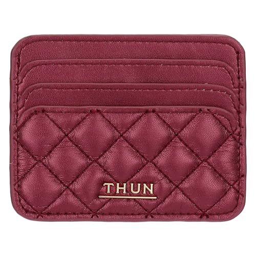THUN Porta carte cherry piccolo ecopelle