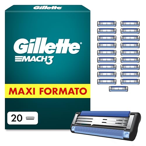 Gillette Mach3 Base 20 Lamette Ricambio Rasoio