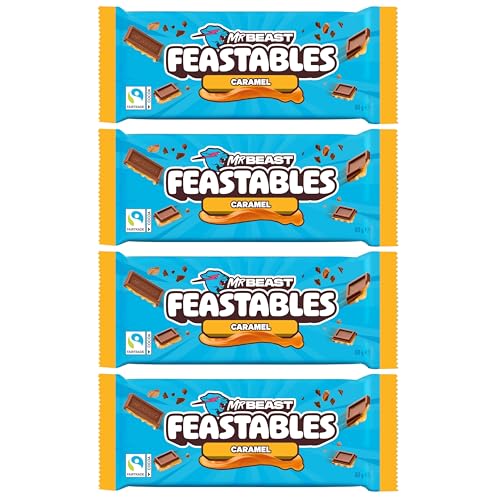 Feastables MrBeast Cioccolato al Caramello 4 x 60g
