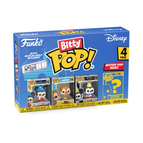 Funko Bitty POP! 4 Pack Disney - Sorcerer Mickey, Dale, Princess Minnie