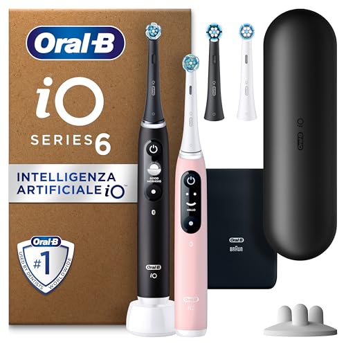 Oral-B iO 6 Spazzolino Elettrico, 2 pezzi, 4 testine