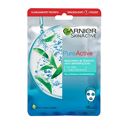 Garnier Pure Active Maschera in Tessuto Anti-Imperfezioni, 23g