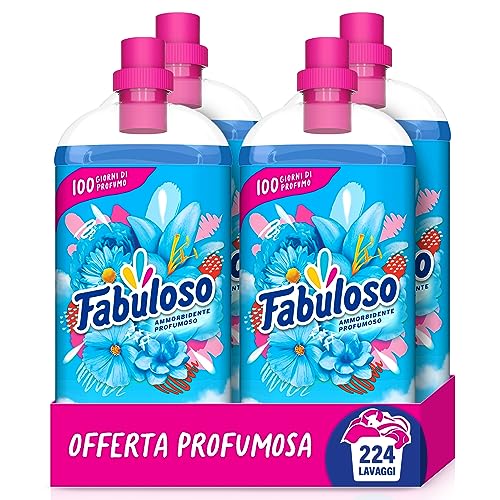 Fabuloso Ammorbidente Concentrato Profumato Fresco Mattino, 4x1,25L