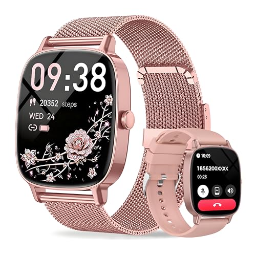 coioc Smartwatch Donna 2 Cinturini Chiamate Schermo 1.85'' HD Fitness Tracker