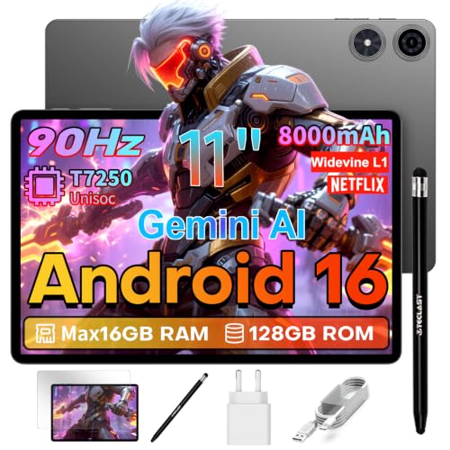 TECLAST P50T Tablet 11 Pollici Gemini AI 90Hz Display 16GB RAM 128GB ROM