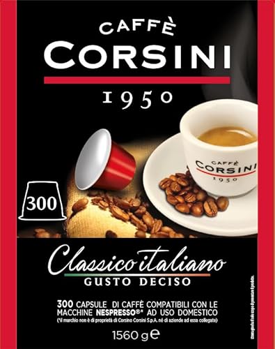 Caffè Corsini Capsule Compatibili Nespresso Classico Italiano, 300 pezzi