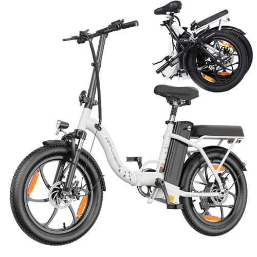 ZAZAWORK Bici Elettrica Pieghevole ，250W E-Bike da 48V 16AH 80-100KM biciclette pieghevoli elettriche，per adulti Bicicletta Elettrica con Ammortizzatore e Cambio 7 Velocità per Uomo Donna