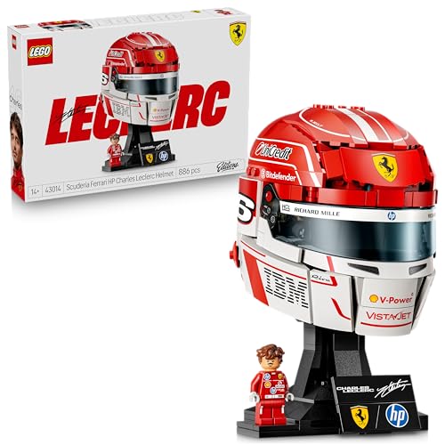 LEGO Editions Scuderia Ferrari HP Casco di Charles Leclerc Modellino da Costruzione con Minifigure