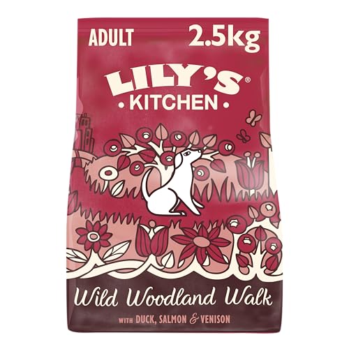 Lily's Kitchen Cibo secco per cani adulti Ricetta senza cereali Anatra, Salmone e Cervo 2.5kg