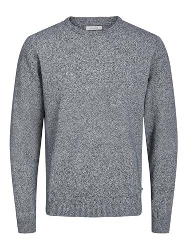 JACK & JONES Jjebasic Knit Crew Neck Noos Felpa, Grigio