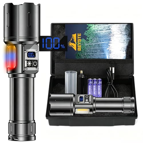 BEYSTE Torcia LED 1000000 Lumens Ricaricabile USB-C