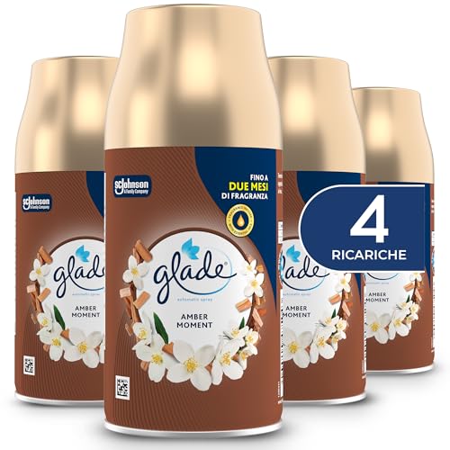 Glade Automatic Spray Ricarica Amber Moment, 4x269 ml