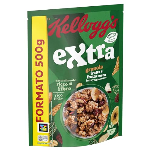 Kellogg's Extra Granola Avena Croccante Frutta e Frutta Secca 500g