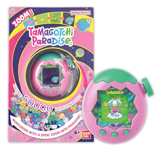 TAMAGOTCHI Bandai Paradise Terra - Animale Virtuale Rosa e Verde