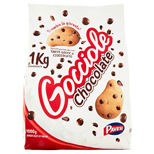 Pavesi Gocciole Biscotti Frollini con Gocce di Cioccolato, 1 kg