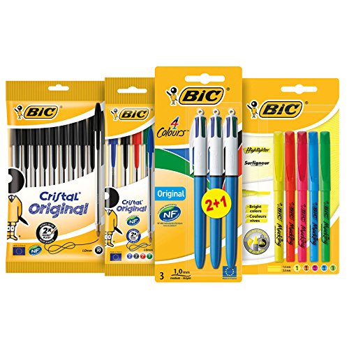 BIC Set Cancelleria Astuccio Scuola, 23 Pezzi