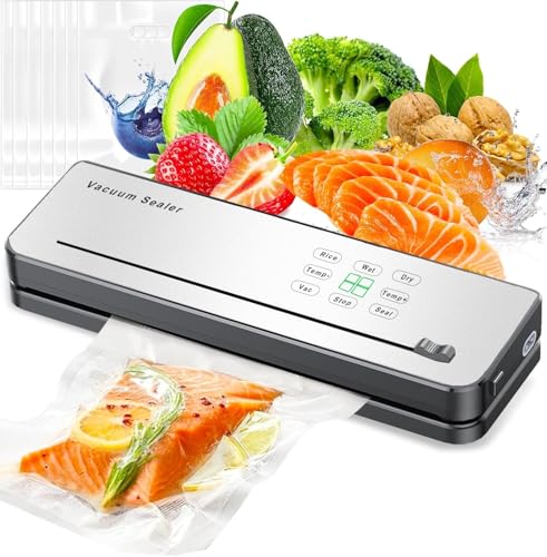Macchina Sottovuoto Alimenti ESoundvol 8 in 1 con Taglierina Integrata e Display LED