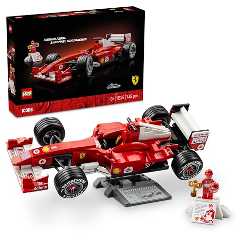 LEGO Icons Ferrari F2004 e Michael Schumacher - Modello Auto F1