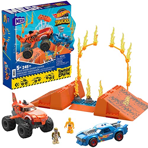 MEGA Hot Wheels Tiger Shark Super Scontri Set da Costruire 226 Pezzi
