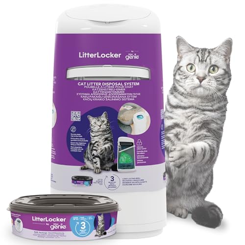 Litter Genie Litter Locker Pattumiera lettiera gatti a prova di odore con paletta e ricarica XL
