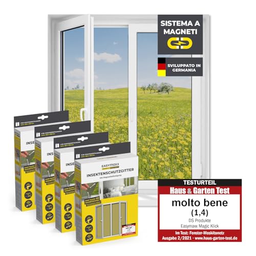 EASYmaxx Zanzariera per finestre Magic Click 4 pezzi