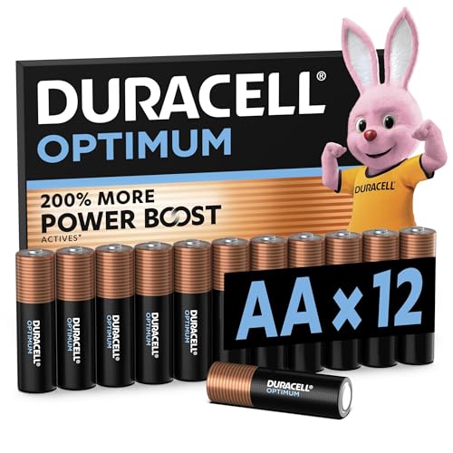 DURACELL Optimum AA Batterie Alcaline da 1.5 V (Confezione da 12​)