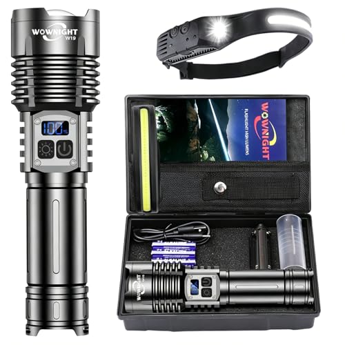 WOWNIGHT Torcia LED 1.000.000 Lumens 50W Ricaricabile IPX6